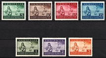 1944 Albania, German Occupation, Germany (Mi. 15 - 21, Full Set, CV $100, MNH)