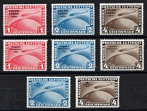 1930-1933 Weimar Republic, Germany, Airmail (Mi. 438 - 439, 456 - 458, 496 - 498, Private Reprints, Full Sets, MNH)