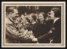 1939 'Adolf Hitler and the Children', Propaganda Postcard, Third Reich Nazi Germany