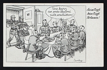 1936-1944 'The first sea lord cannot shake us' Military Caricature Propaganda Postcard, Third Reich Nazi Germany, 2nd printing