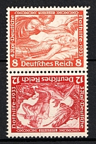 1933 Third Reich, Germany, Wagner, Tete-beche, Se-tenant, Zusammendrucke (Mi. SK 20, CV $160, MNH)