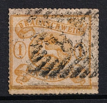 1864 1sgr Braunschweig, German States, Germany (Mi. 14, Used, CV $230)