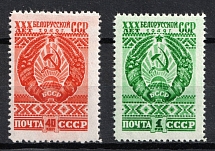 1949 30th Anniversary of Belorussian SSR, Soviet Union, USSR, Russia (Full Set, MNH)