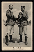 1937 'Weekly training course with a supplementary battalion', Propaganda Postcard, Third Reich Nazi Germany