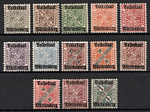 1919 Wurttemberg, German States, Germany (Mi. 258 - 270, Full Set, CV $40)