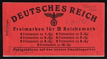 1941 Complete Booklet with stamps of Third Reich, Germany, Excellent Condition (Mi. MH 49.1, CV $260)