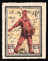 1924 Soviet Russia USSR Friends of the Air Fleet Society ODVF Rostov-on-Don 25k airplane sower charity stamp