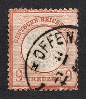 1872 9kr German Empire, Large Breast Plate, Germany (Mi. 27a, Canceled, CV $720)