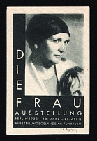 1933 'The Woman Exhibition Berlin 1933 18 March 23 April Exhibition Grounds at the Funkturm', Propaganda Label Stamp, Third Reich Nazi Germany