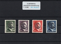 1945 OLBERNHAU Local Issue 1RM - 5RM, Germany, Overprint on Hitler's head (MNH)