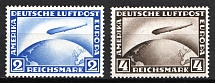 1928 Weimar Republic, Germany, Airmail (Mi. 423 - 424, Full Set, CV $120)