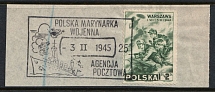 1945 1zl + 2 zl Polish Exile Government, Postal Agency, Polish Navy (Mi. A 379, Full Set, Used)