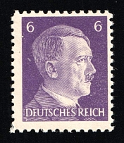 1944 6pf American Propaganda Forgery of Hitler Issue, Anti-German Propaganda (Mi. 15, CV $80)