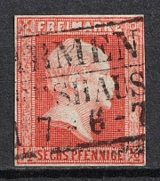 1859 1/2sgr Prussia, German States, Germany (Mi. 13, Signed, Used, CV $260)