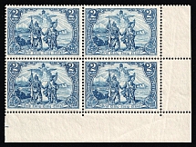 1902 2m German Empire, Germany, Block of Four (Mi. 79 A, Corner Margins, Signed, CV $1,400, MNH)