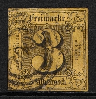 1852-58 3sgr Thurn and Taxis, German States, Germany (Mi. 6, Canceled, CV $30)