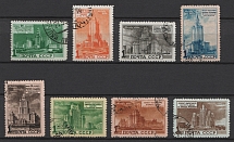 1950 Moscow Skyscrapers, Soviet Union, USSR, Russia (Zv. 1490 II, 1491-1497, Full Set, CV $100, Canceled)