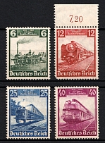 1935 Third Reich, Germany (Mi. 580 - 583, Full Set, Margin, Plate Number, CV $170)