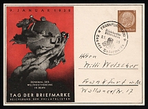 1938 'Stamp Day 1938', Propaganda Postal stationery, Third Reich Nazi Germany