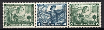 1933 Third Reich, Germany, Wagner, Se-tenant, Zusammendrucke (Mi. W 48, CV $100, MNH)