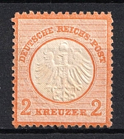 1872 2kr German Empire, Small Breast Plate, Germany (Mi. 8, CV $8,500, MNH)