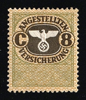 1933-1945 'Employee Insurance', Revenue Propaganda Label Stamp, Third Reich Nazi Germany