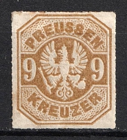 1867 9kr Prussia, German States, Germany (Mi. 26, CV $50)