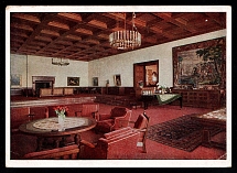 1933-1945 'The Berghof Obersalzberg. Great Hall', Propaganda Postcard, Third Reich Nazi Germany