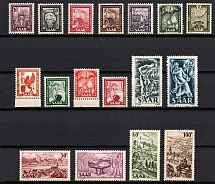 1949-51 Saar, Germany (Mi. 272 - 288, Full Set, CV $70)