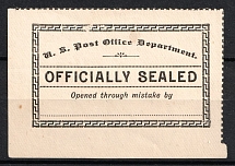 1895 Post Office Seal, United States, USA (Scott LOX11, Black)