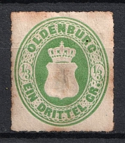 1867 1/3gr Oldenburg, German States, Germany (Mi. 15 B, CV $50)