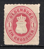 1867 1gr Oldenburg, German States, Germany (Mi. 17 B, Signed, CV $30)