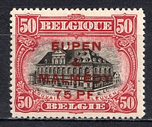 1920 75pf on 50c Eupen and Malmedy, Belgium, German Occupation, Germany (Mi. 6 C, Perf. 14.75x15, CV $---)