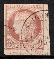 1876 2C French Colonial Empire (Mi. 15, Used, CV $1,250)