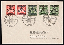 1941 (20 Apr) General Government, Germany, Cover from Krakow to Weimar franked with Mi. 17 - 21 (CV $65)