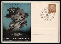 1938 'Stamp Day 1938', Propaganda Postal stationery, Third Reich Nazi Germany