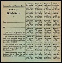 Third Reich, Germany, Kempten, Form for Milk Card (Mint)