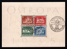 1935 Third Reich, Germany, Souvenir Sheet 'OSTROPA' (Mi. Block 3, Konigsberg Commemorative Postmark, CV $1,430)