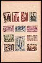 1933 Belgium, Private Reprint of the Issue 'Grand Orval', Full Sheet on Cover (Yellowish Paper, MNH)