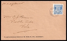 1944 (12 Apr) Guernsey, German Occupation, Germany, FDC Cover to Vale franked with 2.5d (Mi. 3 a, CV $90)