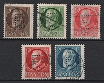 1912 Bavaria, German States, Germany, Official Stamps (Mi. 12 - 15, Full Set, Used, CV $190)