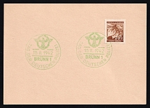 1942 (15 Feb) Bohemia and Moravia, Germany, Souvenir Card from Brno franked with 30h (Commemorative Cancellation 'German Police Day')