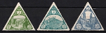 1908 Italy Sicily Earthquake victims aid 3 diff. charity stamps in Russian currency 5 kop.