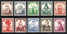 1935 Third Reich, Germany (Mi. 588 - 597, Full Set, CV $170)