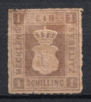 1864 1s Mecklenburg-Sterlitz, German States, Germany (Mi. 3, CV $230)