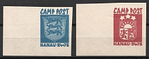 1947 Hanau, Baltic DP Camp, Displaced Persons Camp (Wilhelm 1 - 2, Forgeries, Bogus, Corned Margins, Full Set, MNH)