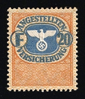 1933-1945 'Employee Insurance', Revenue Propaganda Label Stamp, Third Reich Nazi Germany