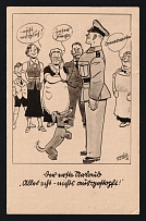 1936-1944 'Uniforms to suit everyone' Military Caricature Propaganda Postcard, Third Reich Nazi Germany