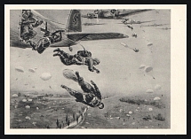 1923-1945 'Paratroopers', Propaganda Postcard, Third Reich Nazi Germany