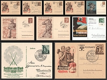 1933-1945 Third Reich Propaganda Nazi Germany Used Postal Stationeries Collection